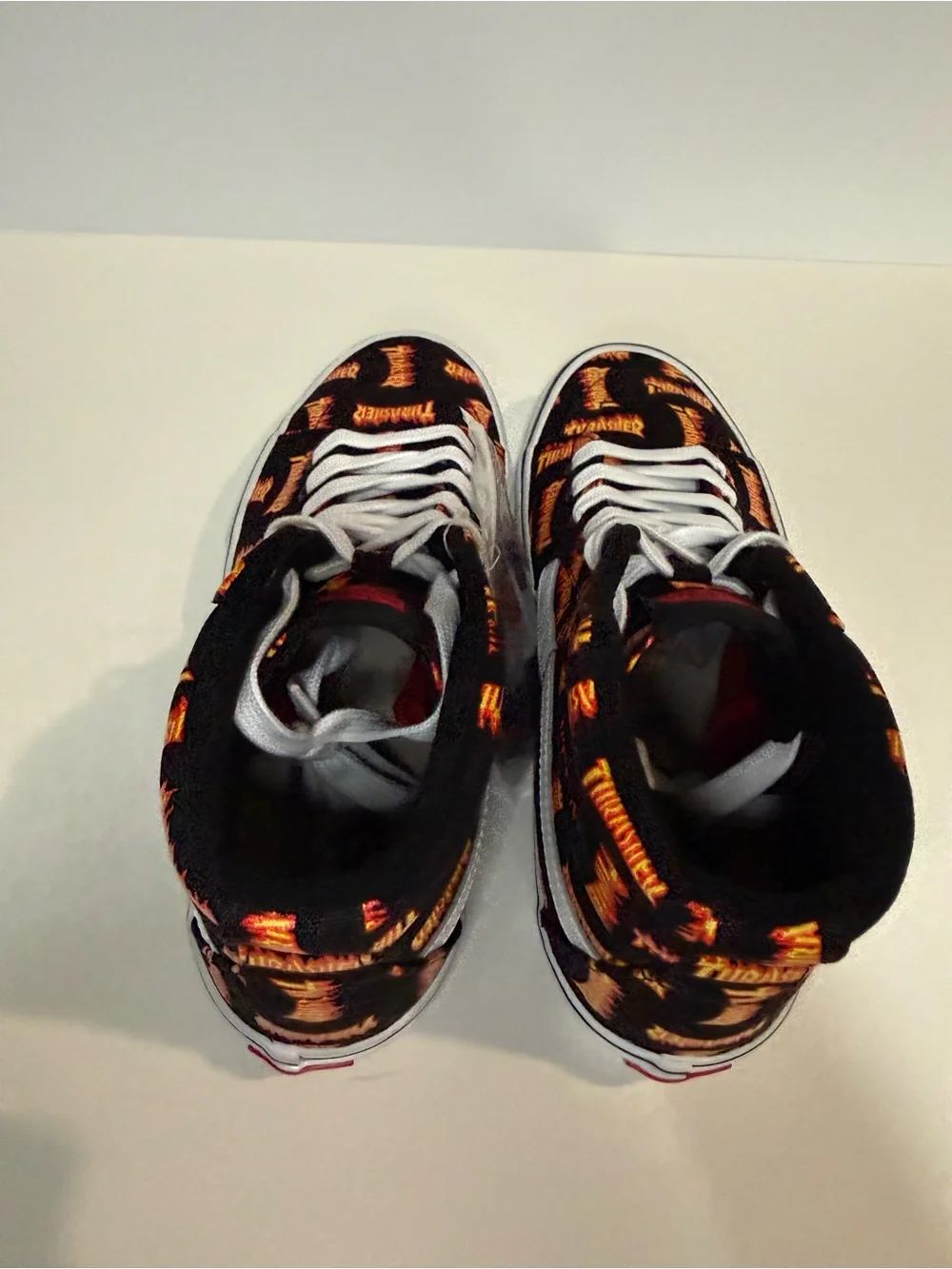 Vans Sk8-Hi Thrasher Flame Print High-Tops - Black, Orange, Yellow